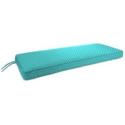 Jordan Manufacturing 43 in. Boxed Edge Outdoor Bench Cushion - Mini Dots