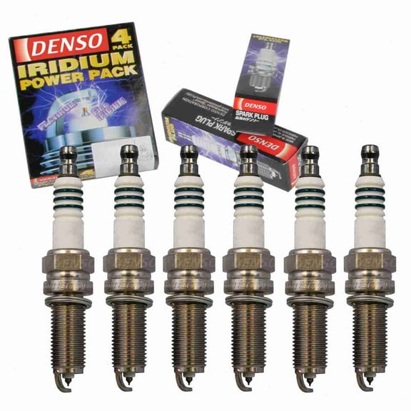 6 pc DENSO 5356 Iridium Power Spark Plugs for 101 905 622 12290-R40-A01 12290-R40-A02 12290-R70-A01 12290-R70-A02 18846-11070 7B0 905 600 A 955 170 220 90 IXUH22I SP149125AD Ignition Wire Secondary