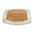 thumbnail image 2 of Yair Emanuel Tabla De Cortar Jalá De Madera | Madera Con Bisel Metálico Shabat Y Yom Tov (Cbp-1), 2 of 4