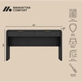 thumbnail image 4 of Bureau de bureau Moderne Grace de 54 Pouces en Noir et Or (2 Tiroirs), 4 of 8