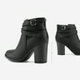 thumbnail image 3 of BURUDANI Women’s Chunky Block-Heel Ankle Boots Closed-Round-Toe Fall Booties Dress-Up Essential for Office, Weekend Brunch & Date Night, 3 of 4