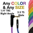 thumbnail image 2 of Coluber Cable Right Angle 1/4" TRS to 3.5 TS Male Pro 3-Pin Audio Connector, 2 of 8