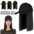 thumbnail image 4 of ZEROYOYO Casquette de Baseball avec Extensions de Cheveux, Perruque de Baseball Coiffante Attachée, Chapeau de Perruque Réglable, pour Femmes Filles, 4 of 8
