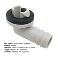 thumbnail image 2 of HEVIRGO Plastic Air Conditioner AC Drain Hose Connector Elbow Fitting with Rubber Ring,2Pcs, 2 of 10