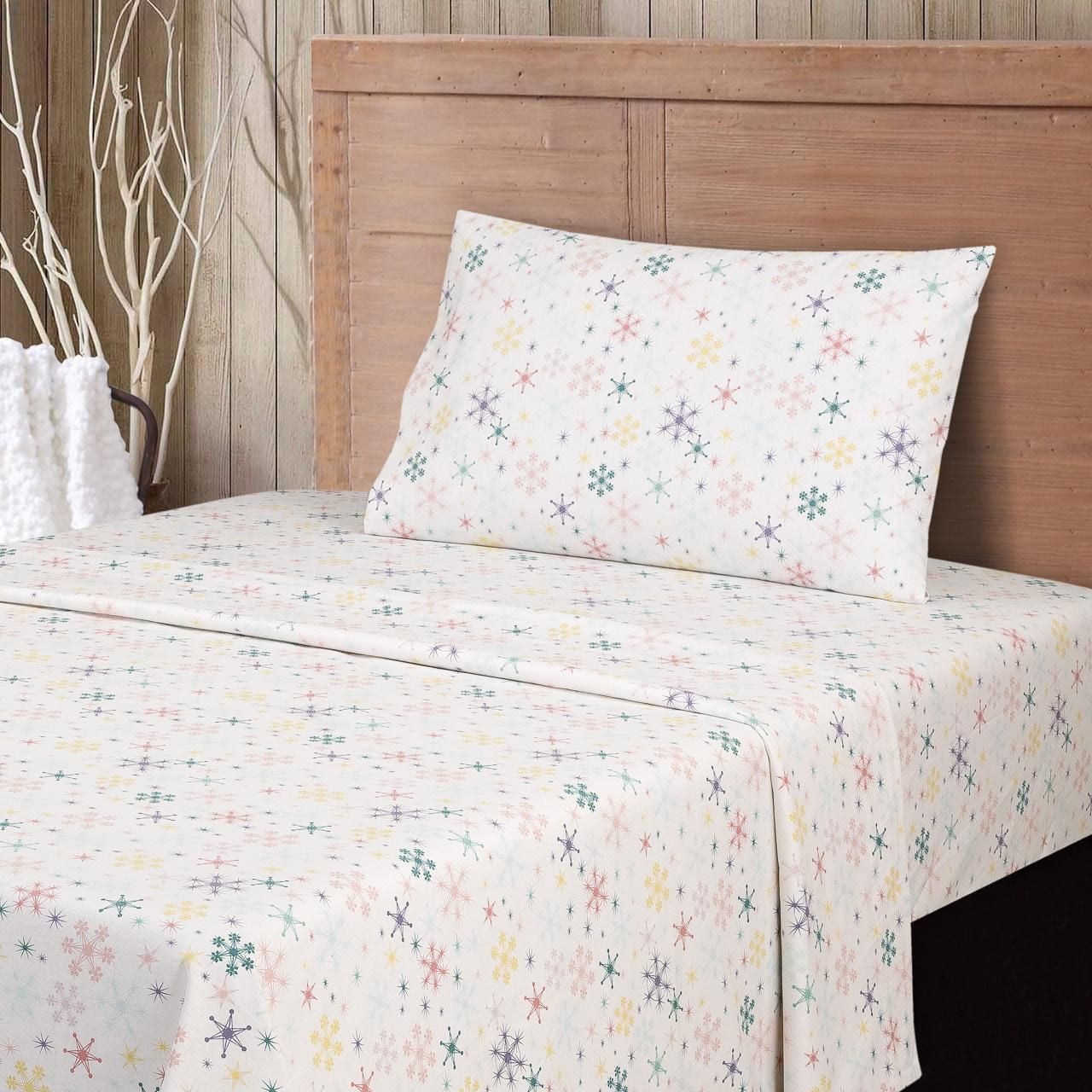 Ensemble de draps en flanelle des Fêtes