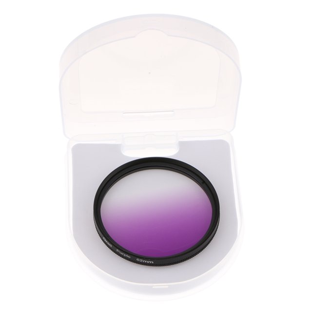 Filtro de lente de color graduado circular para , , Pentax, , etc. 62mm Púrpura Sunnimix Filtro de color gradual