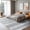 Cream, variant on World Rug Gallery Contemporary Minimalist Stripe Lines Indoor Area Rug, Low Pile, Cream, 5' x 7'