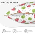 thumbnail image 3 of KLL Watermelon And Kiwi Decorative Throw Pillow Covers Velvet Soft for Couch Sofa Bedroom Living Room Outdoor (No pillow core)- 20"x20", 3 of 5