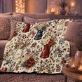 thumbnail image 6 of Rustic Americana Farmhouse Bouquets Stars Living Room, Cozy Artistic Scene, Warm Flannel Blanket for Ranch House and Living Room, Animal Lovers Thanksgiving Gift, Artistic Home Decor, 6 of 9