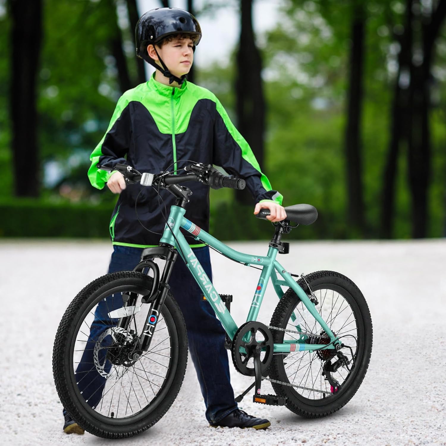 20 inch Mountain Bike For Boys Girls, 7 Speed Kids' MTB Summer Travel Birthday Gifts Children Bicycles