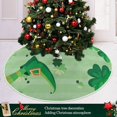 thumbnail image 6 of FMSHPON Cute Leprechuan Xmas Christmas Tree Skirt Stand Mat for Holiday Party Decoration Indoor Outdoor 48 inches, 6 of 6
