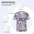 thumbnail image 3 of Rateoe Lavender Flowers Pattern Men’s Baseball Short Sleeve Polo Shirt, Midweight Men's Shirt Golf Shirt Polo Shirts Quick Dry Short-3X-Large, 3 of 7
