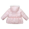 thumbnail image 2 of SYNPOS 1-7T Little Girls Hooded Fleece Down Jacket Baby Winter Down Coat, 2 of 9