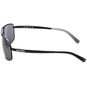 Harley Davidson Men's Matte Black Metal Rectangle Navigator Sunglasses - HD00025-02A-64