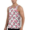 thumbnail image 2 of Xecao Rose Flowers Men's Tank Top Workout Quick Dry Sleeveless Gym Jogging Muscle Shirts Summer Swim Beach Tops, 2 of 9