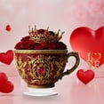 thumbnail image 4 of Regalos de Té para Amantes Del Té Acrílico en Forma de Corazón Taza de Té Ornamento 15cm Más Largo Lado Lindo Regalos de Oficina para Decoraciones de San Valentín, 4 of 9