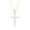 Yellow, variant on 1/10 Cttw Diamond Cross Necklace for Women in Sterling Silver Prong Set