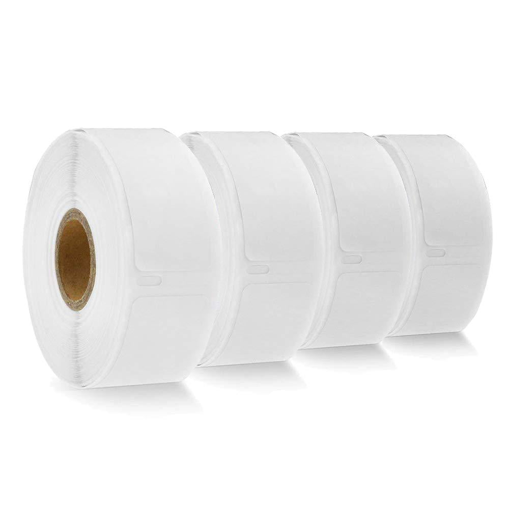 Small Labels for LabelWriter DYMO 4XL 450 Turbo Label Printers White 4 Rolls Compatible DYMO LW 30336 Multi-Purpose 1 x 2-1/8 500 Labels Per Roll Premium Adhesive & Resolution 25mm x 54mm 