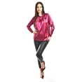 thumbnail image 5 of Blusa de satin con lazo Roman Fashion /Juvenil, 5101 (Vino) vino G, 5 of 5