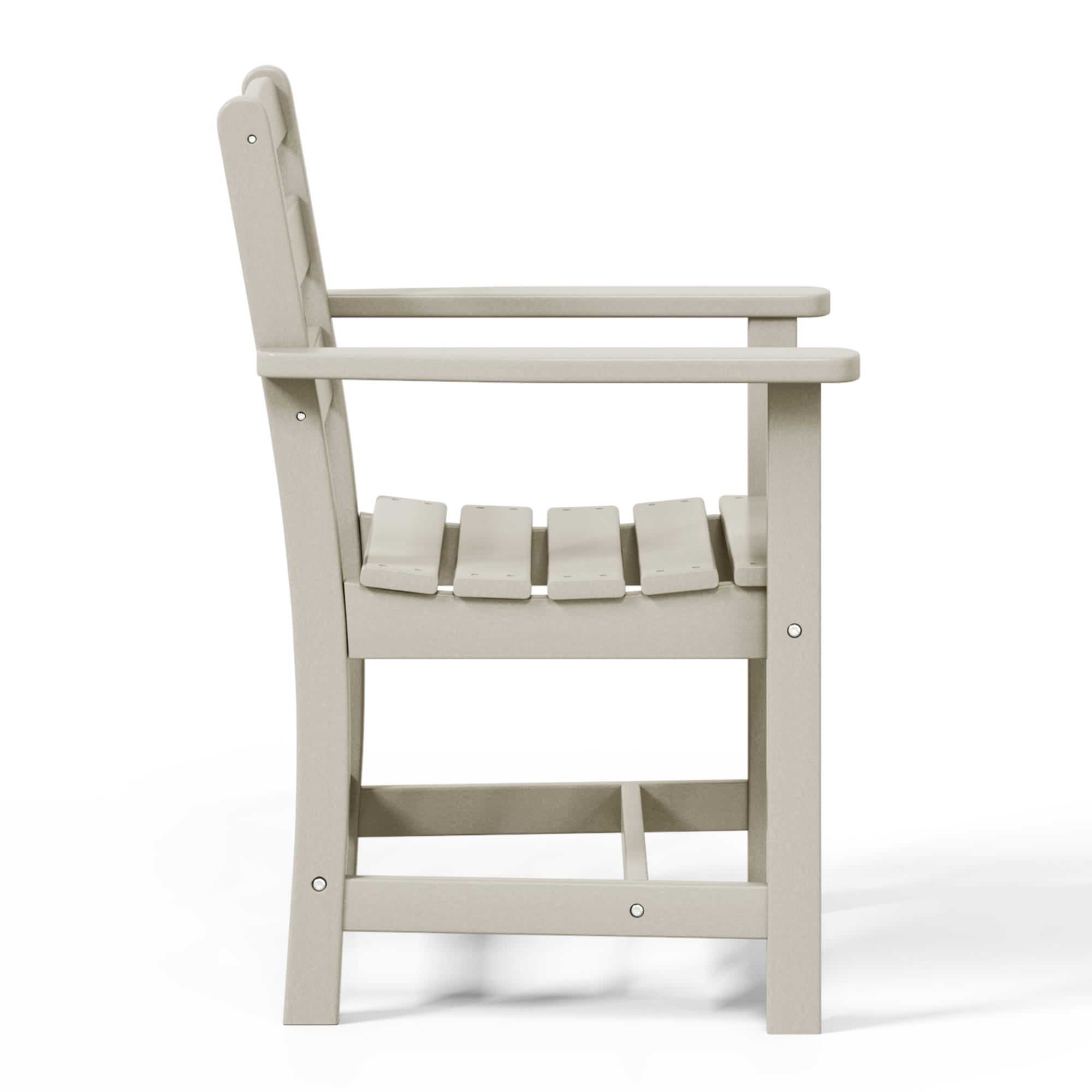 WestinTrends Ashore Outdoor HDPE Patio Classic Dining Arm Chair, Sand