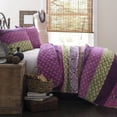 thumbnail image 2 of Lush Decor Royal Empire Stripe Cotton Reversible Quilt, King, Tangerine, 3-Pc Set, 2 of 11