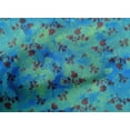 thumbnail image 4 of oneOone Cotton Cambric Medium Blue Fabric Batik Dress Material Fabric Print Fabric By The Yard 42 Inch Wide, 4 of 4