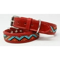 thumbnail image 2 of XSmall 9''- 13'' Soft Genuine Leather Beaded Padded Dog Puppy Collar  60RT12RD, 2 of 2