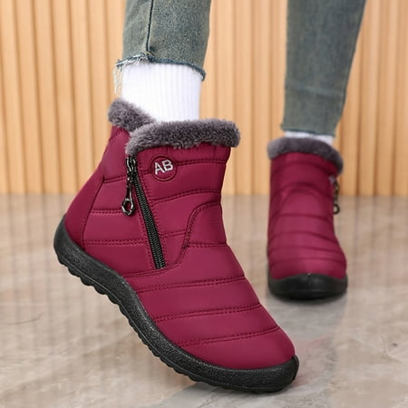 

Ediodpoh Womens Mens Warm Lined Winter Snow Boots Ankle Boots Outdoor Booties Comfortable Shoes for Women Men Boots for Lady Brick Red 6.5