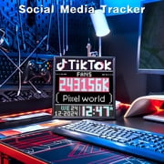 Divoom Pixoo-64 Smart WiFi Pixel Display Frame, 64x64 LED Panel for Gaming Room Decoration & Social Media Counter
