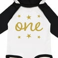 thumbnail image 3 of Inktastic 1st Birthday Outfit One Gold Gift Baby Boy or Baby Girl Long Sleeve Bodysuit, 3 of 4