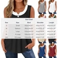 thumbnail image 3 of Xdegoge Tank Top for Women V Neck Sleeveless Dressy Everyday Wear Going Out Loose Fit Solid Basic Contrast Trim Pleated Front Button Detail Lightweight Flowy Summer Tops, 3 of 9