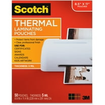 Scotch Thermal Laminating 5 Mil Laminating Pouches, 9" x 11.5", 50 Count