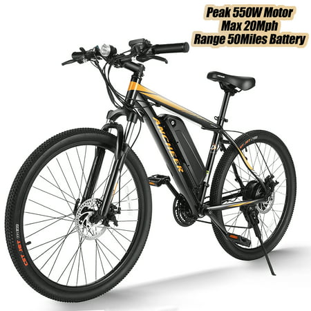 Adult Electric Bike Electric Mountain Bicycle, 350W 26" Aluminum Alloy Mountain Electric Bike, 36V 10.4Ah Large Capacity Battery Max 19.8Mph, Shimano 21 Speed E Bike for Adults