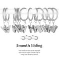 thumbnail image 5 of 30 PCS Curtain Rings with Clips, Strong Drapery Clips Hooks on Tension Rod Bracket, Interior Diameter Metal Eyelets Decorative Drapes Window Hangers, 5 of 9