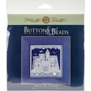 Ice Castle Buttons & Beads Counted Cross Stitch Kit-5.25"X5.25" 14 Count