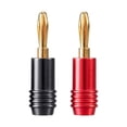 thumbnail image 2 of 10 Piezas Conector Tipo Banana para Altavoz Conector Tipo Banana de 4 Mm Chapado en Oro 4K para Adaptador de Altavoz Audio Video Negro, 2 of 5