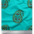 thumbnail image 1 of Soimoi Green Cotton Voile Fabric Leaves,Floral & Paisley Block Print Fabric by the Yard 42 Inch Wide, 1 of 3