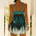 thumbnail image 4 of Maillot de Bain Grande Taille pour Femmes avec Motif Floral de Tankini Froncé, Modeste, Deux Pièces, 4 of 9