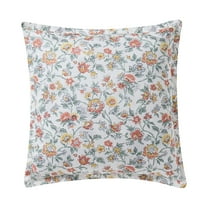 Home Decor Collection 20" x 20" White Vintage Botanical Floral Cotton Decorative Pillow