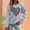 Light Ashy, variant on ZSQDM Women's Hoodless Sweatshirt Hoodies for Women Zip Up Women's Sweatshirt with Print Crew Neck Pullover with Heart Motif and Letter Print Polyester Women Blending Sweatshirt (L)