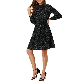 DARING DIVA Faux Suede Lapel Neck Long Sleeve A-Line Dress M Army Green -  Walmart.com