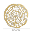 thumbnail image 2 of HELLOYOUNG Golden Metal Wall Art Sculpture Abstract Modern Wall Decor - Handcrafted 3D Iron Art Ornament for Living Room Bedroom Indoor Outdoor, 2 of 4