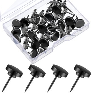 120 PCS Black Heart Push Pins - Cute Decorative Thumb Tacks For Cork Boards, Bulletin & Photo Walls