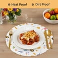 thumbnail image 4 of Bees Flowers Round 13 Inch Placemats Set of 4, Spring Botanical Blooms Flowers Leaves HeatResistant Non Slip Place Mats for Dining Table, Wipeable Braided Kitchen Table Mats for Housewarming, 4 of 9