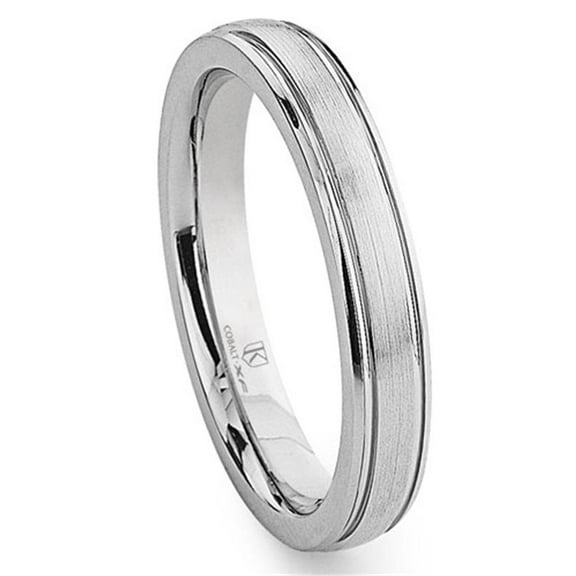 Andrea Jewelers Cobalt Xf Chrome 4MM Dome Newport Wedding Band Ring Sz 7.0