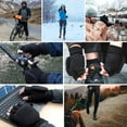 thumbnail image 4 of Winter Gloves - Half-finger flip-top warm gloves, made with thick fabric, suitable for outdoor leisure activities, fishing, painting, and photography., 4 of 7