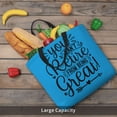 thumbnail image 5 of Wukai You Can't Retire From Being Great Print Reusable Grocery Bag Shopping Bags with Zipper Shoulder Shopping Handle Bag Suitable for Outdoor Convenient Daily Bag, 5 of 8