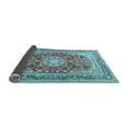 thumbnail image 2 of Ahgly Company Indoor Round Medallion Light Blue Traditional Area Rugs, 8' Round, 2 of 4