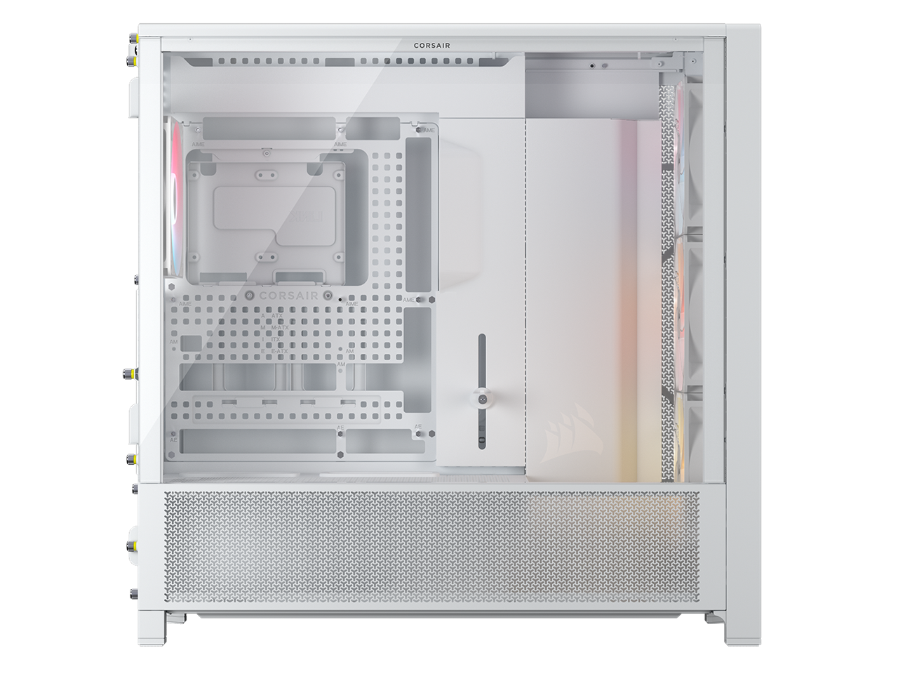 CORSAIR FRAME 5000D RS ARGB Modular High Airflow Mid-Tower PC Case, White – Fully Customizable Design –  InfiniRail™ Fan Mounting System – Fits Multiple 360mm Radiators or a 420mm Radiator – Reverse M