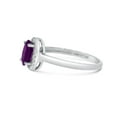 thumbnail image 4 of 14k White Gold Oval Amethyst And Diamond Ring, 4 of 6